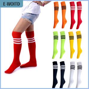 【E-WOITD】 Football Socks High Quality Long Tube Knee Cotton Legging Stockings Soccer Baseball Running Sport Adults Socks