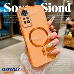 Magnetic Color Block Ultra Thin Casing para sa Redmi Note 11 Pro 5G Phone Case Drop Protection Soft Edge Hard Cover With Raised Camera Protection