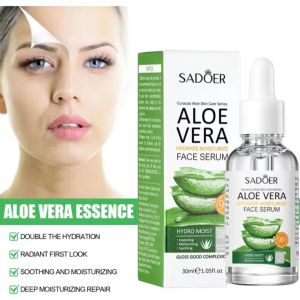 SADOER Facial Serum Anti Aging Moisturizing Serum for Face Aloe Serum To Remove Dark Spots Serum for Acne and Pimple Mark Brighten Skin Tone 30ML