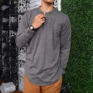 Baju Koko Kurta Pria Pakistan Lengan Panjang Bahan Katun Premium Putih