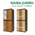 LEMARI PAKAIAN PLASTIK NAIBA FIT JUMBO KACA KUNCI SUSUN 4 [NABFIT]. 
