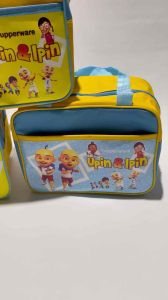Upin ipin Bag Tupperware (zipper bunga es)