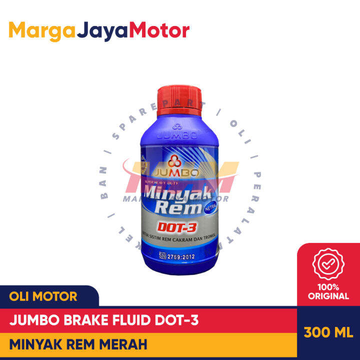 Jumbo Brake Fluid DOT-3 Merah 300ml Minyak Rem Jumbo | Lazada Indonesia