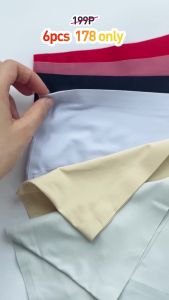 Wonder Love 6 Pcs/Pack High Quality M-XXL Ice-silk Briefs Seamless Panties Underpants Simple Women U