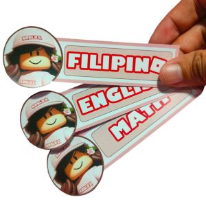 Girl Roblox Notebook Subject Label Stickers