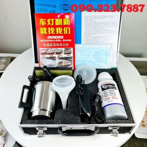 Bộ làm sáng mới & trong Mica đèn pha ô tô xe máy chóa pha. Kèm dung dịch nano phục hồi đánh bong đèn ô tô-xe máy