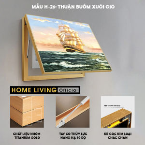 Tranh treo che ổ điện khung nhôm cao cấp có pitton thủy lực chắc chắn tranh gỗ MDF 4 lớp nghệ thuật