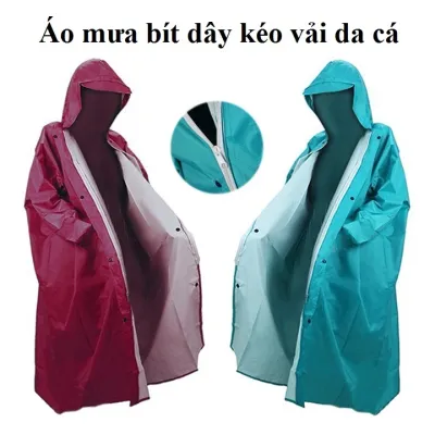 Áo mưa bít vải da cá và Loại Vải Nhựa