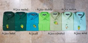 KEMEJA PRIA GREENFALO - KEMEJA POLOS LENGAN PANJANG PRIA WARNA HIJAU BOTOL / HIJAU NATAL /HIJAU 5 / HIJAU STABILO /HIJAU ALPUKAT / HIJAU MELON / HIJAU MINT
