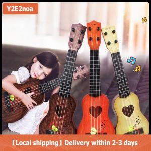 【Local shipping】 1Pcs Learning Educational Gifts 26 35cm Kids Guitar 4 Strings Musical Instrument With Paddles Simulating Yukrili Musical Toy