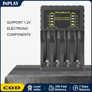 AA / AAA Rechargeable Battery Charger Box 4 Slots AC 110V 220V for NI-MH /NI-CD AA AAA 5th and 7th Charging Stand 1.2V Original Charger for AA AAA Rechargeable Battery