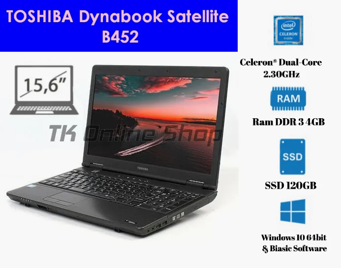 Laptop Toshiba Satellite B452/H Black LED Celeron