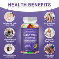 Mulittea Permen karet melatonin, bahan alami, membantu tidur, lebih cepat tertidur, meningkatkan kecemasan dan stres, serta meningkatkan kualitas tidur--60pcs. 