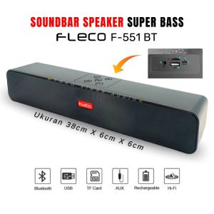 Speaker TV Full Bass Laptop Komputer HP SOUNDBAR FLECO F-551 BT Speaker USB Komputer | Speaker Aktif Super Bass | Salon Aktif Super Bass | Speaker Panjang 38cm | Speaker Smart TV | Speaker Laptop Murah
