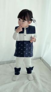 Simple spring-summer baby casual leggings Korean-style fashionable versatile outerwear pants for girls
