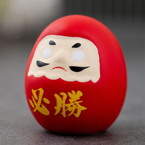 Fantic Japanese Ceramic Daruma Doll Crafts Japanese Inspired Wealth Prosperity Decor Lucky Charm Fortune Ornament Landscape Home Desk Decor Miniature Gifts Accessories