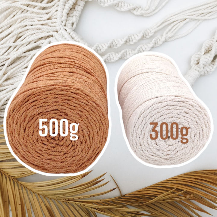 COTTON CORD/MACRAME CORD 2mm/3 ply SOFT TWISTED NATURAL COTTON STRING ...