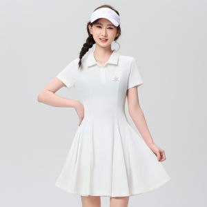 ชุดเดรสโปโลคอปกแขนสั้นสำหรับผู้หญิงใส่เล่นกอล์ฟฤดูร้อนชุดเดรสเข้ารูปและกระชับรูปร่างแห้งเร็วระบายอากาศได้ทันสมัยทันสมัยคุณภาพสูงสวมใส่สบายกระโปรงกลางแจ้งลำลองและสปอร์ต