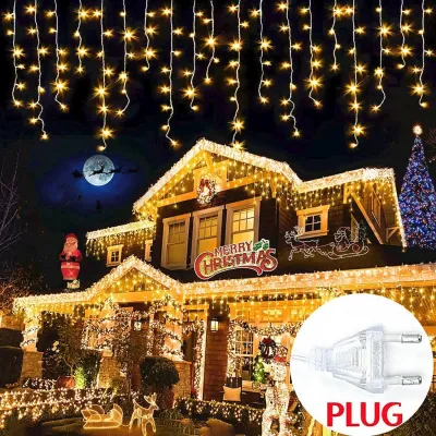 【Ready Stock】Lampu Raya Solar 10M 216LED 8 Modes Fairy Light Waterproof IP65 Hari Raya Decoration Hiasan Taman Camping Christmas