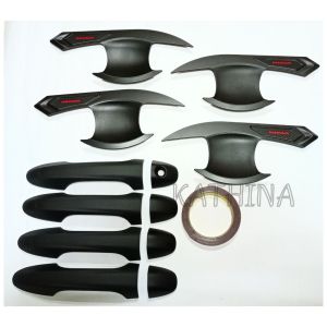 Paket Outer Handle Cover Pintu Mobil Innova Reborn 2016 Hitam Doff