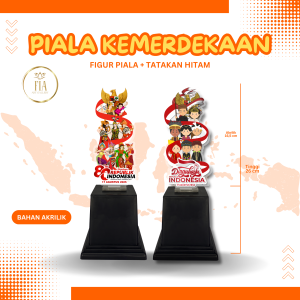 Piala Akrilik Kemerdekaan Plus Tatakan Souvenir Hadiah Lomba 17 Agustusan (Limited Edition) Dirgahayu Republik Indonesia Juara Lomba Balap Karung Panjat Pinang