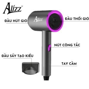 T11 Máy sấy tóc I-on 2 chiều nóng lạnh cho nam nữ làm khô nhanh bảo vệ tóc hư tổn công suất 1600W. Bảo hành 6 tháng