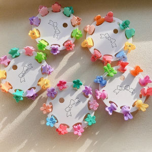 10Pcs Candy Colored Baby Girls Mini Hairpin Headdress Lovely Bangs Pins Hair Clip Hair Accessories