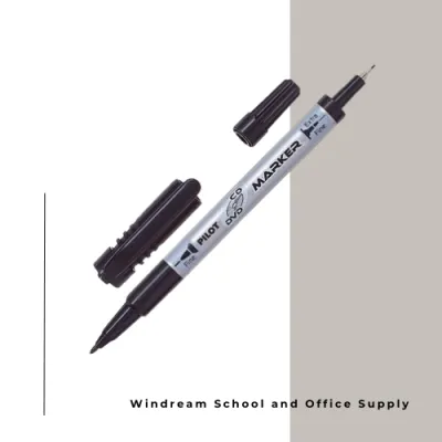 Pilot CD DVD Twin Tip Permanent Marker Fine & Extra Fine Black
