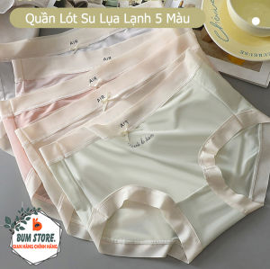 Set 5 Quần Chip Lụa Mỏng Vải Mềm Mát Màu Sắc Pastel Quần Lót Thoáng Khí Lụa Băng Ôm Dáng Mặc Thoải Mái Cả Ngày Cho Nàng