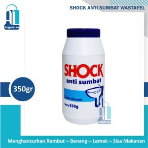 SHOCK Bubuk Anti Sumbat wastafel Toilet Kloset Pipa septik tank 350g Anti Mampet