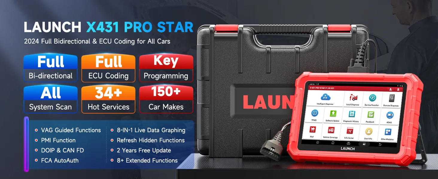 LAUNCH X431 Pro Star Bi-Directional Diagnostic 37+ Services