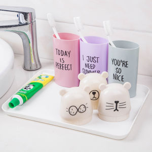 Cốc đựng bàn chải kem đánh răng hình mèo dành cho đi công tác dã ngoại - Hộp đựng bàn chải kem đánh răng du lịch - Hộp đựng dụng cụ vệ sinh cá nhân