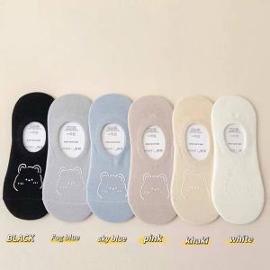Boat socks Japanese cute bear socks ins girly candy color
