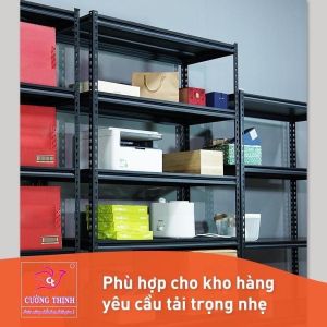 {GIÁ TỐT} Kệ Vinatech cao cấp Kệ gài không cần dùng ốc vít (Dài 1m2 x Rộng 40cm x Cao 2m) x 5 tầng. Màu Đen