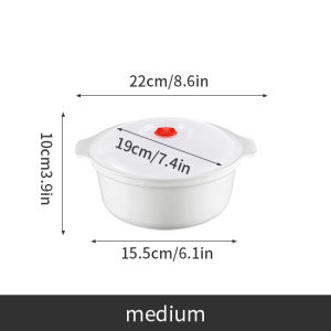 Konco 1 piece/ 3 pieces  Microwave Round Lunch Box Soup Bowl  Bento Box with handles Instant noodles Bowl with lid  foods storage Box