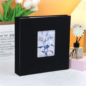 4R 200 Pockets Photo Album 6 Inch Interstitial Album Can Write Messages Linen Cover Memo Photo Albums