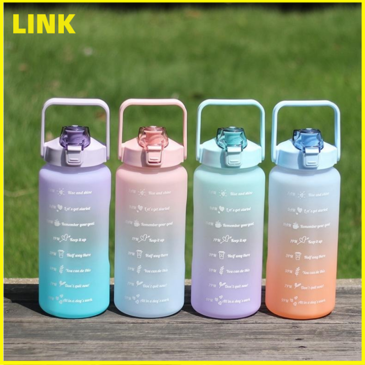 LINK 2L Large Water Bottle Straw Cup High Temperature Water Cup Scale ...