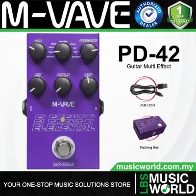 M-Vave PD42 Elemental Guitar Multi Effects Pedal with USB and Amp Modeling