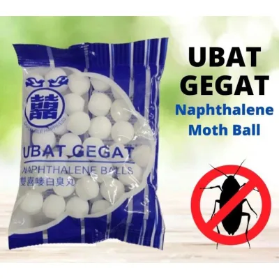 Ubat Gegat / Naphthalene Ball / 双喜樟脑丸 / 臭丸 DOUBLE HAPPINESS Moth Balls 200G