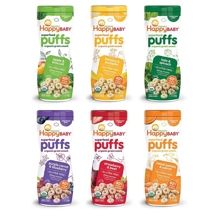 Happy puff hot sale baby food