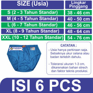 ISI 6 dan 8 Pcs Celana Dalam Anak Laki Cowok Label Warna TUA TADIRA Store