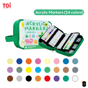 TOi เซตปากกาเมจิกสีอะคริลิก Acrylic Markers ของเล่นเสริมพัฒนาการเด็ก หัดจับปากกา สร้างจินตนาการ Educational Toys for Kids