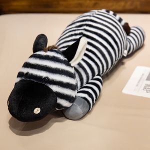 JOJO CASTLE Soft Lying Posture Zebra Plush Doll Toy 40/60/90/110cm Cute Zoo Simulation Zebra Plush Doll Children Sleep Pillow Room Decor High-Quality Home Decor Birthday Gift