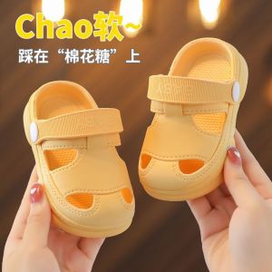 KL1 Giày sandal đế mềm đục lỗ họa tiết hoạt hình thời trang hè cho bé trai / gái