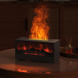 Niye lò sưởi Máy khuếch tán tinh dầu mô phỏng ngọn lửa Máy lọc không khí tắt máy không nước thông minh với điều khiển từ xa quà tặng giáng sinh sáng tạo