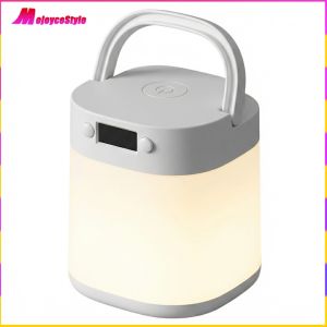 【NEW】 Childrens Night Light with Built-in Clock Touch Bedside Lamp for Toddler Bedroom Decor