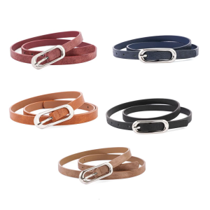 Elegant Thin Waist Belt Women’s Adjustable PU Leather Strap Minimalist Outfit Enhancer Everyday Fashion Essential