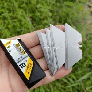 Hộp 10 Chiếc Lưỡi Dao Rọc Giấy Dao Rạch Giấy Deli Cao Cấp Chất Liệu Thép Hợp Kim SK5 Bền Thiết Kế Dễ Sử Dụng Nhỏ Gọn