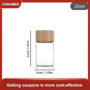 【CANAMEK】 Hạt lưu trữ bằng gỗ kín hộp Barista công cụ Quà Tặng hạt cà phê lưu trữ container ống thủy tinh với công cụ gỗ đóng chai Ống