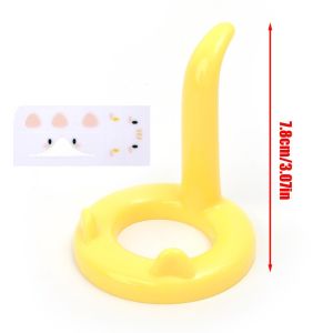 Cute Cartoons Phone Holder / Portable Plastic Desktop Phone Stand / Creative Cat Design Smartphone Lazy Holder / for Watching Videos & Calls